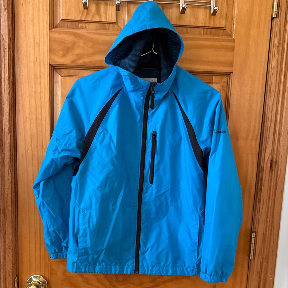 Columbia Kids' Sky Blue Raincoat with Black Accents